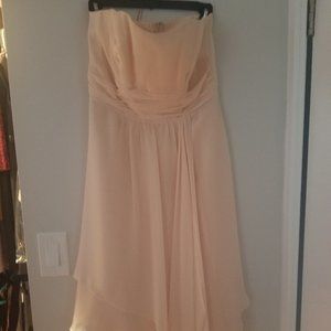 Strapless Chiffon Short Dress LT Peach